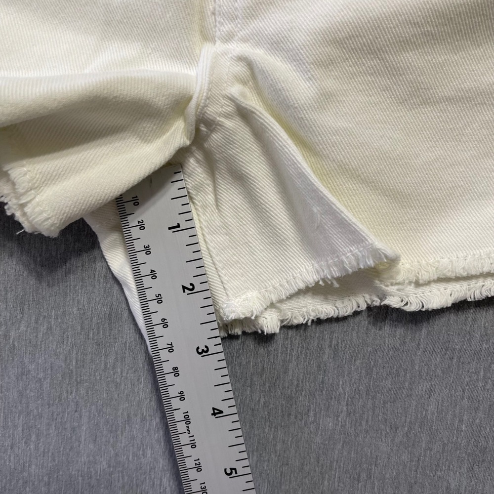 Lulus Denim Shorts Women 25 White Raw Hem Cotton Boho Festival Summer Casual - Picture 4 of 9